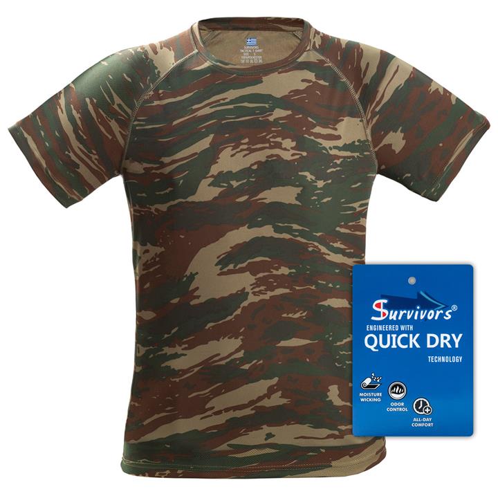 Μπλουζάκι Ελληνικής παραλλαγής Τ-Shirt Quick Dry Survivors S-XXL