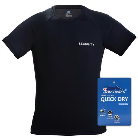 Μπλουζάκι Τ-Shirt Quick Dry Survivors μονόχρωμο S-XXL Security