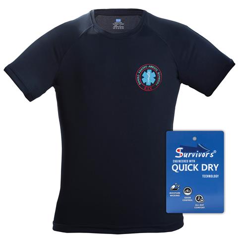 Μπλουζάκι Τ-Shirt Quick Dry Survivors μονόχρωμο 3XL-4XL ΕΚΑΒ