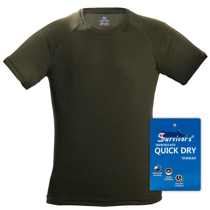 Μπλουζάκι Τ-Shirt Quick Dry Survivors μονόχρωμο S - XXL