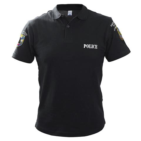 Μπλουζάκι Πόλο κοντομάνικο με κέντημα ΔΙΑΣ Μαύρο