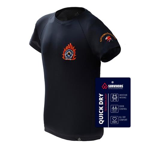 Μπλουζάκι T-shirt Quick Dry Survivors με κέντημα Φλόγα Πυροσβεστικής