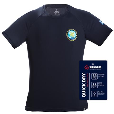 Μπλουζάκι T-Shirt Quick Dry Λιμενικό με κέντημα στην πλάτη