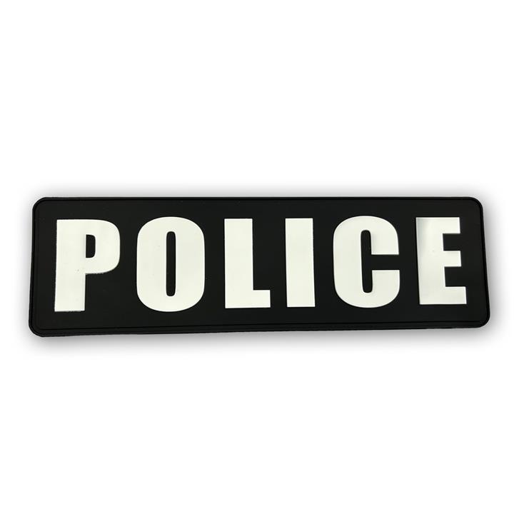Σήμα Police Πλάτης PVC 27 x 8 cm Μαύρο - Άσπρο