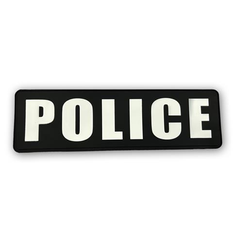 Σήμα Police Πλάτης PVC 27 x 8 cm Μαύρο - Άσπρο