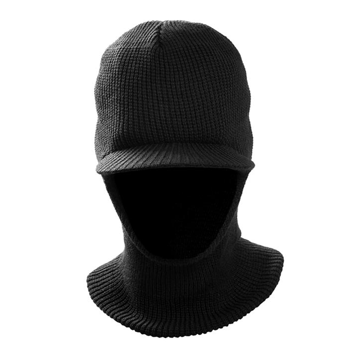 Κουκούλα πλεκτή με γείσο Survivors Μαύρο