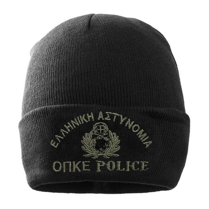 Σκούφος διπλός Μαύρος με κέντημα ΟΠΚΕ Αστυνομίας