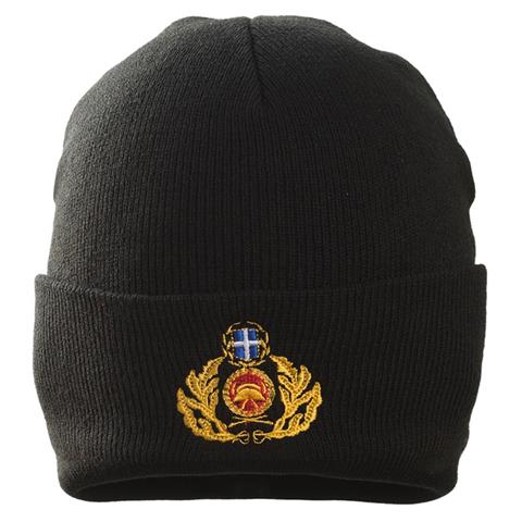 Σκούφος διπλός Μαύρος με κέντημα Πυροσβεστικής