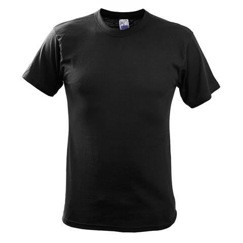 Μπλουζάκι μονόχρωμο κοντομάνικο επιχειρησιακό 3XL - 4XL Μαύρο