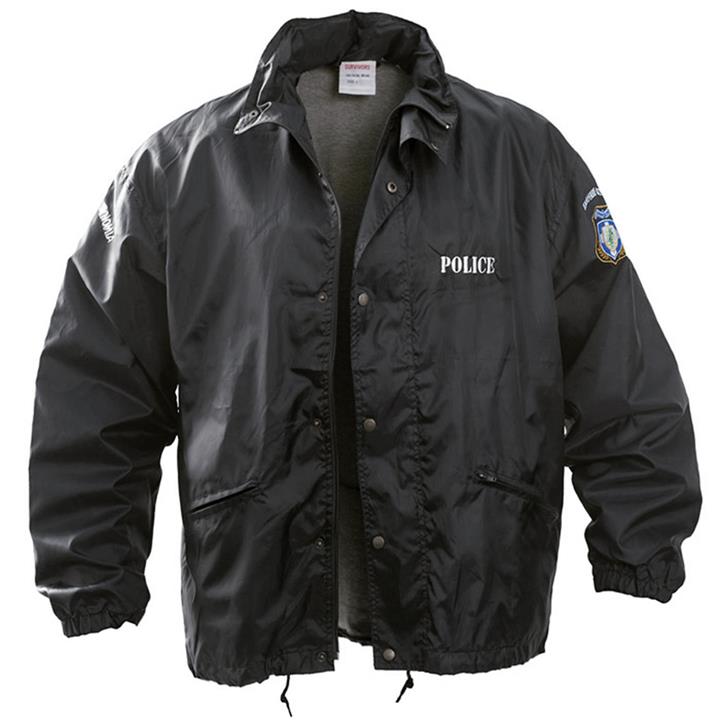 Αντιανεμικό με κέντημα Αστυνομίας Μαύρο