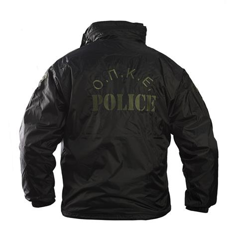 Αντιανεμικό με κέντημα (Ο.Π.Κ.Ε., Ε.Κ.Α.Μ.) Mαύρο