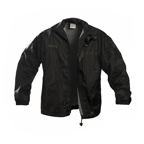 Αντιανεμικό με κέντημα (Ο.Π.Κ.Ε., Ε.Κ.Α.Μ.) Mαύρο