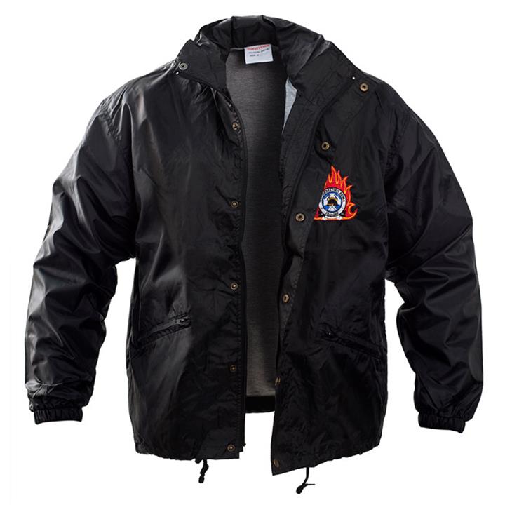 Αντιανεμικό με κέντημα Πυροσβεστικής, ΕΜΑΚ (Μαύρο)