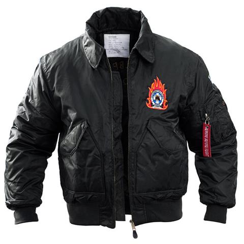 Φλαι τζάκετ με κέντημα Πυροσβεστικής (Μαύρο)