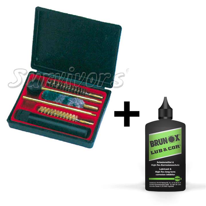 Σετ καθαρισμού πιστολιού μαζί με Lub and Core Λάδι όπλου Brunox