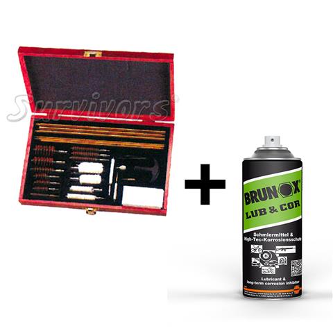 Σετ καθαρισμού όπλων Universal μαζί με Lub and Core Λάδι όπλου Brunox 400ml