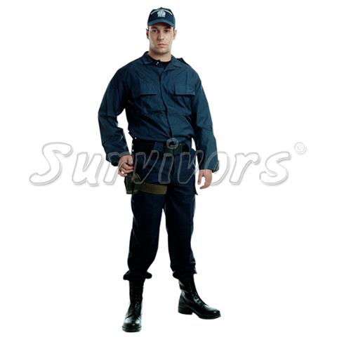 Παντελόνι επιχειρησιακό καμπαρτίνα Μπλε