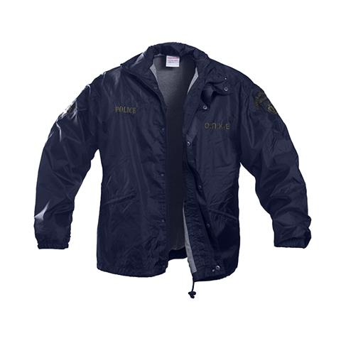 Αντιανεμικό με κέντημα (Ο.Π.Κ.Ε., Ε.Κ.Α.Μ.) Mπλε