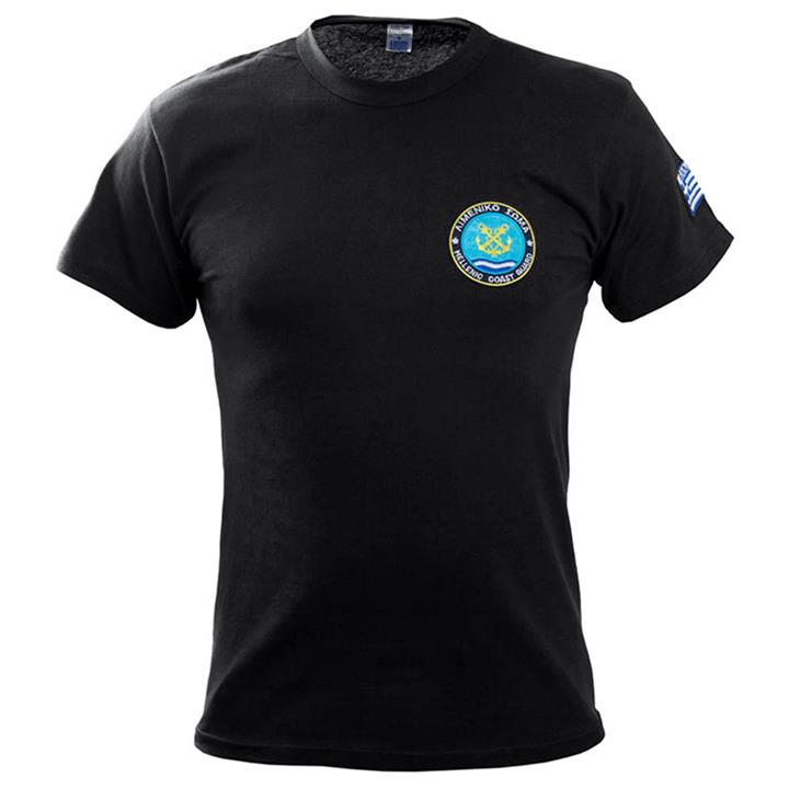 Μπλουζάκι μακό με κέντημα Λιμενικού Μαύρο