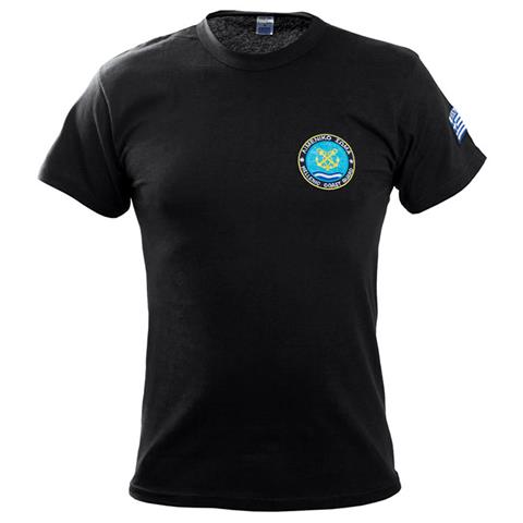 Μπλουζάκι μακό με κέντημα Λιμενικού Μαύρο