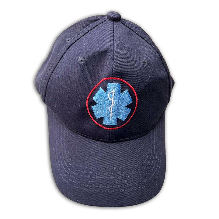 Καπέλο (τζόκεϊ) Μπλε με κέντημα ΕΚΑΒ