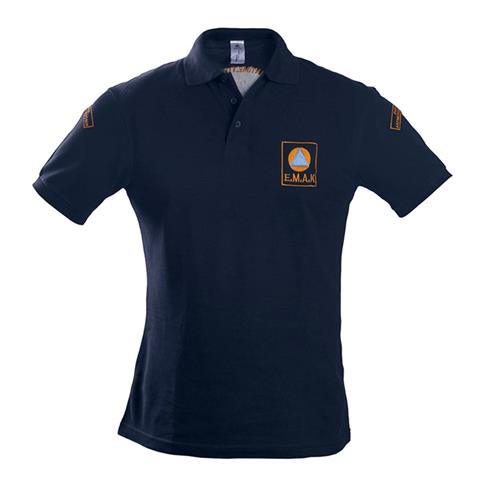 Μπλουζάκι Πόλο κοντομάνικο ΕΜΑΚ Μπλε