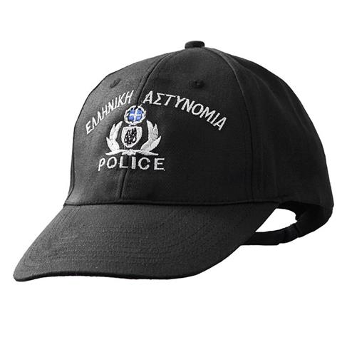 Καπέλο (τζόκεϊ) Μαύρο Αστυνομίας με κέντημα POLICE
